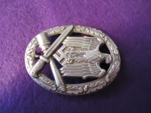 General Assault Badge Stamped Silver 100% MINT image 6