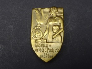 Gau Sachsen N.S. Volkswohlfahrt Pin image 1