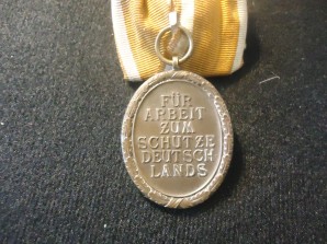 German West Wall Medal – Court Mounted image 2