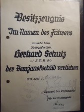 DEMJANSK SHIELD Award Document 1943 image 1