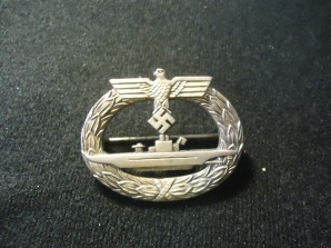 Kriegsmarine U Boat Badge Marked FO image 3