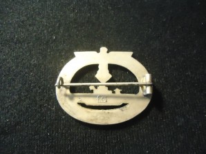 Kriegsmarine U Boat Badge Marked FO image 2