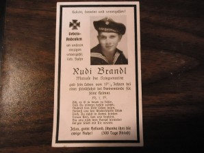 WW2 German Death Card KRIEGSMARINE 17yr Old image 1