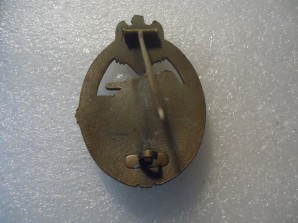 Panzer Assault Badge in Bronze JUNKER STYLE *MINTY* image 2
