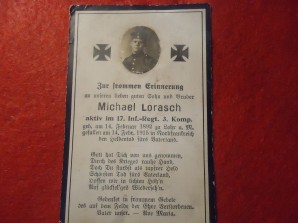 WW1  German Death Card Original Photo image 1