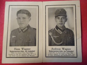 German Death Card Brothers 1941-42 image 1