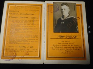 WW2 German DLRG ID Card – Orange image 2