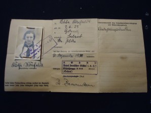 Hitler Youth (BDM GIRL) Health Worker ID Card image 2