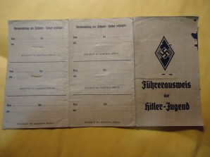Hitler Youth Fuhrer Ausweis ROTTENFUHRER image 4