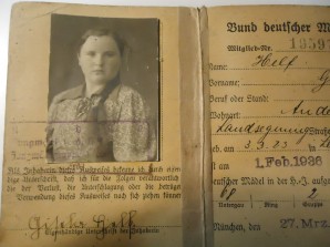 Hitler Youth BDM Girl ID Card image 3