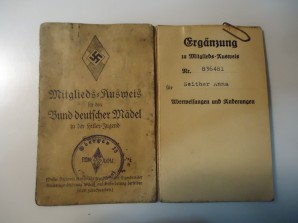 Hitler Youth Deutscher Madel ID Card image 1