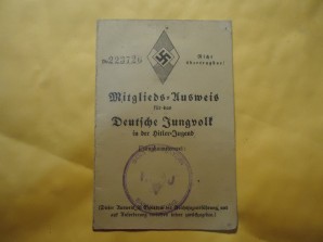 Deutsche Jungvolk Hitler Youth ID Card image 1