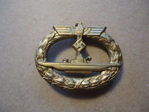 WW2 German U Boat Badge image 1
