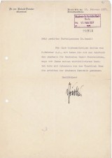 ROLAND FREISLER Signed Letter GERMAN BLOOD JUDGE 1937 image 1