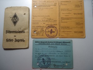 Hitler Youth Fuhrer-Ausweis 14 Yr Old /HITLER JUGEND FUHRERAUSWEIS image 1