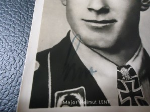 Luftwaffe Ace Helmut Lent Signed Photo image 2