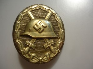 *SALE* WW2 GERMAN GOLD WOUND BADGE L/56 image 5