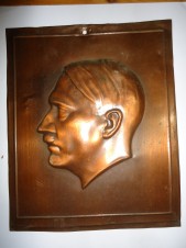 ADOLF HITLER COPPER WALL PLAQUE image 1