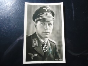 LUFTWAFFE MAJOR HELMUT WICK AUTOGRAPH image 1