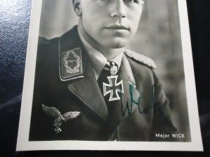 LUFTWAFFE MAJOR HELMUT WICK AUTOGRAPH image 2