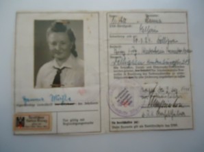 Hitler Youth BDM Girl Red Cross ID Card image 3