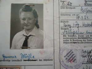 Hitler Youth BDM Girl Red Cross ID Card image 1
