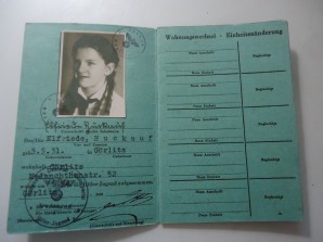 HITLER YOUTH BDM GIRL SERVICE CARD 10 YR OLD GIRL image 2