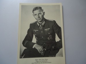 Major Otto Ernst Remer Autograph- Photo image 1
