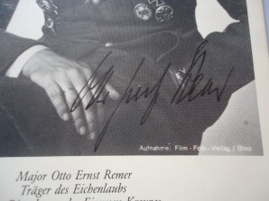 Major Otto Ernst Remer Autograph- Photo image 2