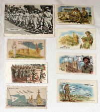 8 Old Litho Shana Tova Cards dedicated to IDF (Zahal). Israel, 1950-60’s image 1