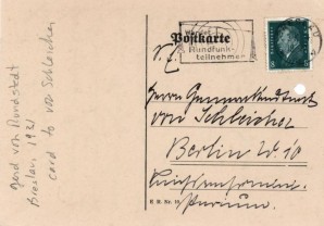GERD VON RUNDSTEDT Signed letter to KURT VON SCHLEICHER image 2
