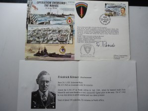 LUFTWAFFE ACE FREDRICK KORNER AUTOGRAPH ON FIRST DAY COVER image 1
