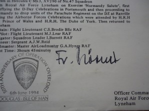 LUFTWAFFE ACE FREDRICK KORNER AUTOGRAPH ON FIRST DAY COVER image 3