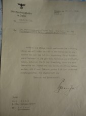 JAKOB SPRENGER AUTOGRAPH SIGNED LETTER image 1