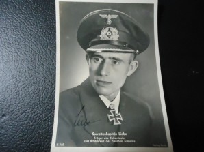 WWII German U Boat Ace H.LIEBE Signed Photo U-38 image 1