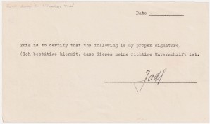 ALFRED JODL SIGNATURE FROM NUREMBERG image 1