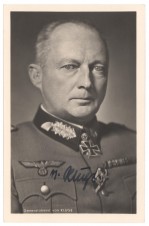 GENERAL HANS VON KLUGE SIGNED PHOTO image 1
