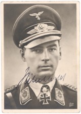 LUFTWAFFE FIGHTER PILOT  HITSCHOD SIGNED PHOTO image 1