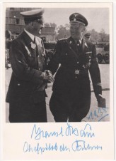 HITLERS PILOT HANS BAUR SIGNED PHOTO image 1