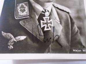 LUFTWAFFE MAJOR HELMUT WICK AUTOGRAPH image 2