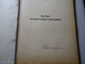 Reichsleiter Philipp Bouhler Signed Book- RARE image 1