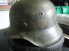 GERMAN M-42 KRIEGSMARINE HELMET WITH BULLET HOLE-NAMED image 2