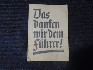 Rudolf Hess Signed Booklet image 1