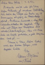 Hans Baur Signed And Mailed Card 1972 image 2