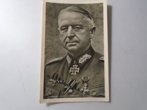 Erich von Manstein SIGNED And Mailed Photo image 1