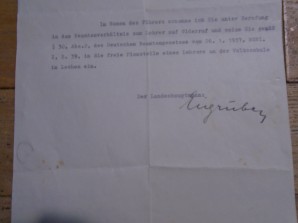 August Eigruber Signed letter/war criminal image 3