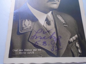 VIKTOR LUTZE SA CHIEF SIGNED PHOTO 1937 image 2