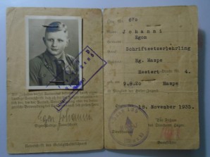 Hitler Youth Vorlaufiger Ausweis Card with Holder image 2
