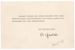 Dr JOSEPH GOEBBELS Signed Greeting Card image 1
