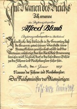 KONSTANTIN VON NEURATH SIGNED DOCUMENT image 1